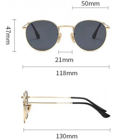 Fashion Polarized Sunglasses for Men and Women, Metal Retro Shade Decorative Glasses (Color : A, Size : Medium) Medium E $23....