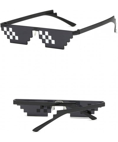 10 Pack Thug Life Sunglasses 8 Bit Pixel Mosaic Glasses Photo Props Unisex Sunglasses for Men Women Black $9.68 Cat Eye