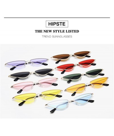 Small Frame Fashion Triangle Metal Sunglasses Men and Women Outdoor Party Decorative Sunglasses (Color : H, Size : 1) 1 I $11...