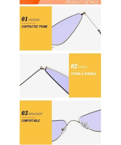 Small Frame Fashion Triangle Metal Sunglasses Men and Women Outdoor Party Decorative Sunglasses (Color : H, Size : 1) 1 I $11...