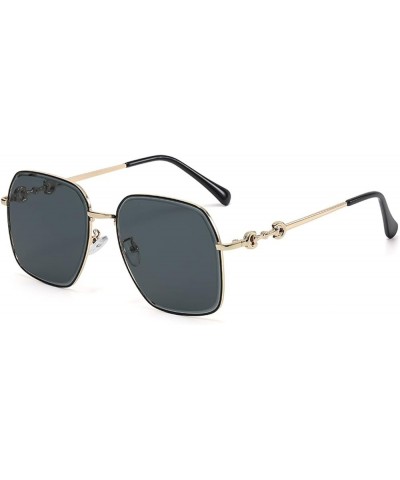 Women's Square Large Frame Sunglasses, Outdoor Holiday Decorative Glasses (Color : F, Size : Medium) Medium A $19.25 Designer