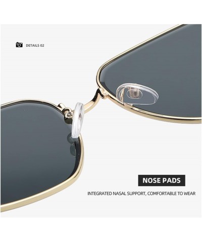 Women's Square Large Frame Sunglasses, Outdoor Holiday Decorative Glasses (Color : F, Size : Medium) Medium A $19.25 Designer