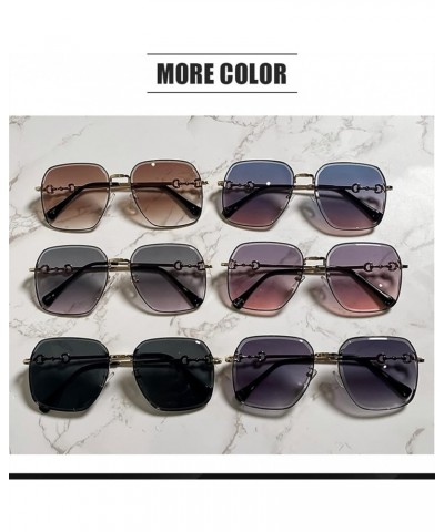 Women's Square Large Frame Sunglasses, Outdoor Holiday Decorative Glasses (Color : F, Size : Medium) Medium A $19.25 Designer