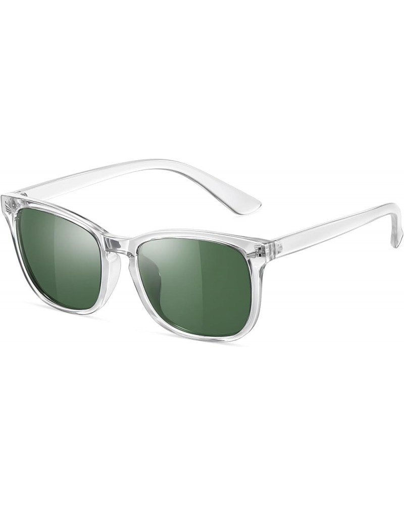 Polarized Sunglasses for Women and Men Classic Trendy Sun Glasses with 100% UV Protection Transparent | Dark Green $9.85 Round