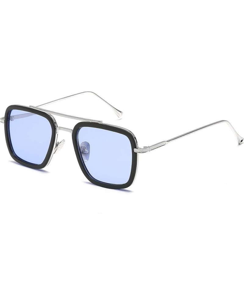 Box Gift Retro Square Sunglasses For Men Women Oversized Rimess Sunglasses Anti-Blue Blocking glasses 7 $11.79 Rimless