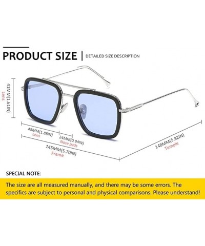 Box Gift Retro Square Sunglasses For Men Women Oversized Rimess Sunglasses Anti-Blue Blocking glasses 7 $11.79 Rimless