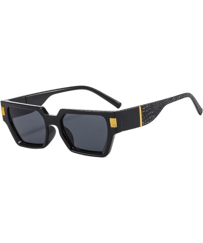 Small Box Square Retro Men and Women Street Shooting Sunglasses (Color : E, Size : 1) 1A $12.97 Designer