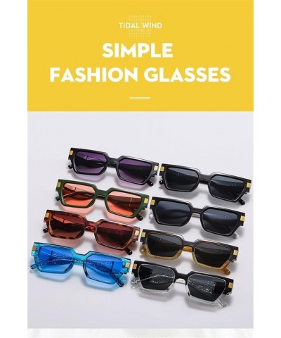 Small Box Square Retro Men and Women Street Shooting Sunglasses (Color : E, Size : 1) 1A $12.97 Designer