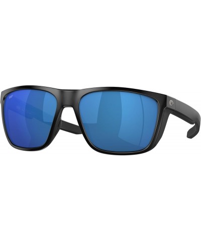 Ferg 6S9002 Square Sunglasses for Men + BUNDLE With Deisgner iWear Complimentary Eyewear Kit Matte Black / Blue Mirror Polari...