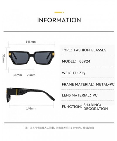 Small Box Square Retro Men and Women Street Shooting Sunglasses (Color : E, Size : 1) 1A $12.97 Designer