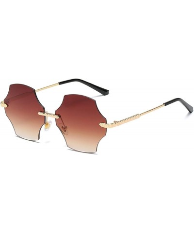 Frameless Women's Fashion Outdoor Vacation Beach Decoration Sunglasses (Color : G, Size : 1) 1 E $12.85 Designer