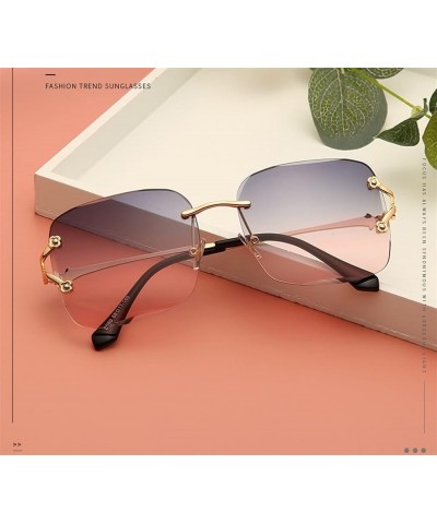 Square Frame Fashion Street Shooting Woman Sunglasses (Color : G, Size : Medium) Medium B $14.15 Square