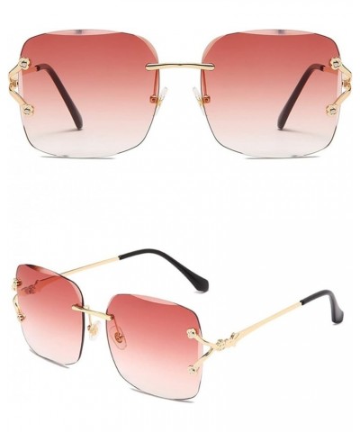 Square Frame Fashion Street Shooting Woman Sunglasses (Color : G, Size : Medium) Medium B $14.15 Square