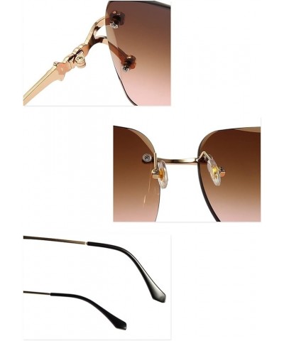 Square Frame Fashion Street Shooting Woman Sunglasses (Color : G, Size : Medium) Medium B $14.15 Square