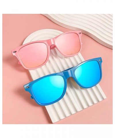 10/20 Packs Adults Wholesale Neon Colors Square Retro Style Party Favors Sunglasses Assorted Color Frame Mirrored Lens 10 Pac...