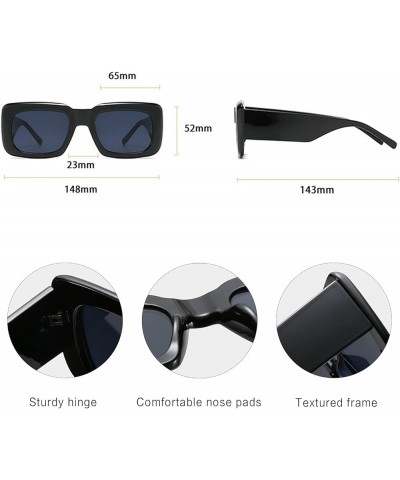 Vintage Square Sunglasses Women Men Fashion Wide legs Black Red Sun Glasses Female Retro Black Shades Mirror Eyeglasses Leopa...