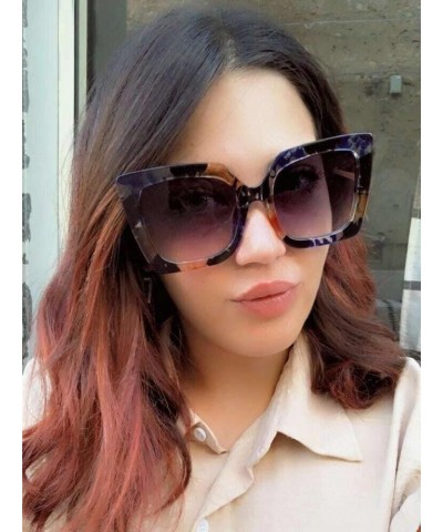 Fashion Sunglasses for Women Trendy Square Frame Sunglasses UV400 Protection Shades Flower $10.19 Square