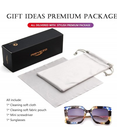 Fashion Sunglasses for Women Trendy Square Frame Sunglasses UV400 Protection Shades Flower $10.19 Square