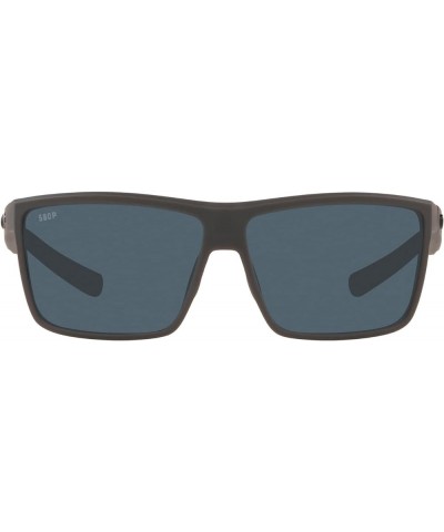 Men's Rinconcito Rectangular Sunglasses Matte Grey/Grey Polarized-580p $72.60 Rectangular