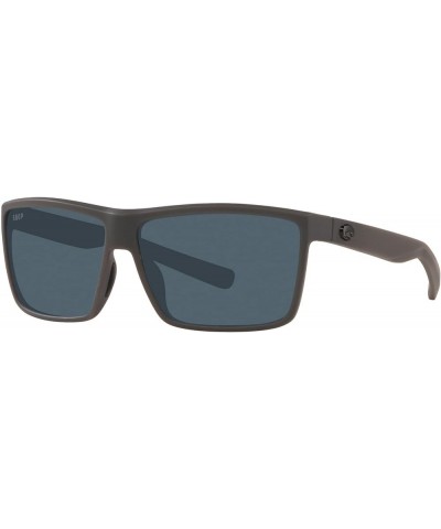 Men's Rinconcito Rectangular Sunglasses Matte Grey/Grey Polarized-580p $72.60 Rectangular