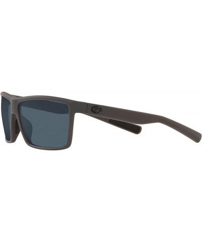 Men's Rinconcito Rectangular Sunglasses Matte Grey/Grey Polarized-580p $72.60 Rectangular