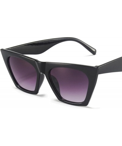 Men and Women Fashion Box Retro Cat Eye Sunglasses (Color : D, Size : 1) 1 H $12.58 Designer