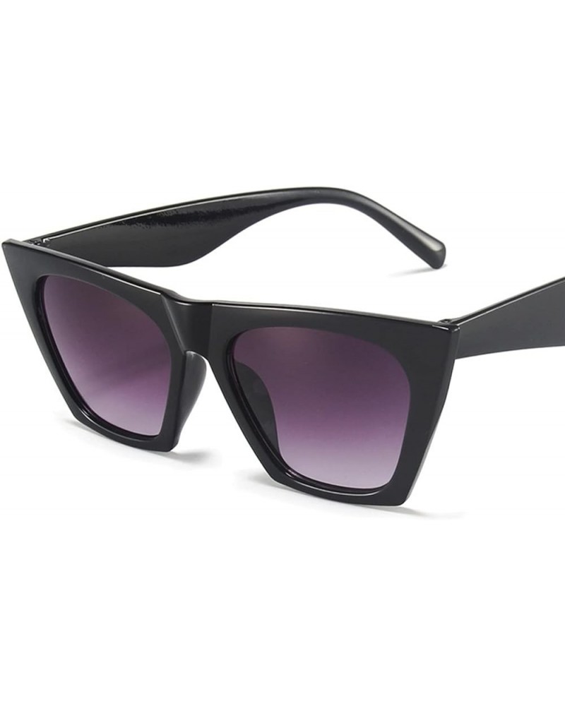 Men and Women Fashion Box Retro Cat Eye Sunglasses (Color : D, Size : 1) 1 H $12.58 Designer