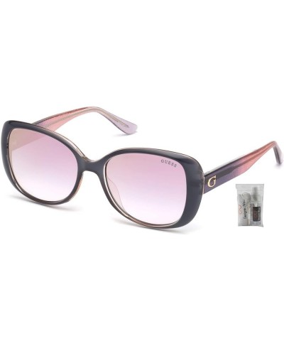 GU7554 Square Sunglasses for Women + BUNDLE with Designer iWear Eyewear Care Kit Grey/Other / Bordeaux Mirror $32.80 Square