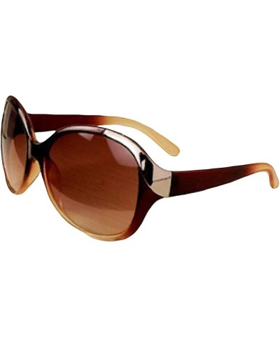 Unisex Fashion Sunglasses Oversized Round Plastic Lenses UV400 Brown $7.73 Oversized