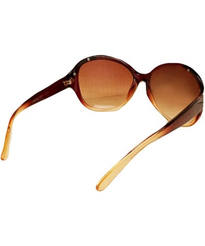 Unisex Fashion Sunglasses Oversized Round Plastic Lenses UV400 Brown $7.73 Oversized