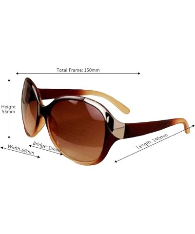 Unisex Fashion Sunglasses Oversized Round Plastic Lenses UV400 Brown $7.73 Oversized