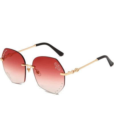 Square Diamond Women Sunglasses Outdoor Vacation Decorative Sunglasses (Color : C, Size : Medium) Medium A $16.49 Designer