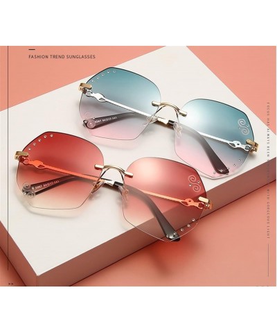 Square Diamond Women Sunglasses Outdoor Vacation Decorative Sunglasses (Color : C, Size : Medium) Medium A $16.49 Designer