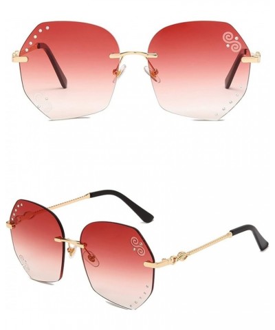 Square Diamond Women Sunglasses Outdoor Vacation Decorative Sunglasses (Color : C, Size : Medium) Medium A $16.49 Designer