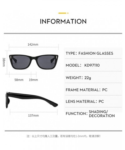 Square Street Shooting Men and Women Fashion Decorative Sunglasses (Color : F, Size : 1) 1 F $12.03 Designer