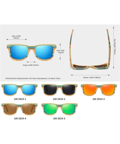 Fashion Skateboard Wood Bamboo Sunglasses Polarized for Women Mens New Wooden Sun Glasses UV400 Luxury (Color : Other, Size :...