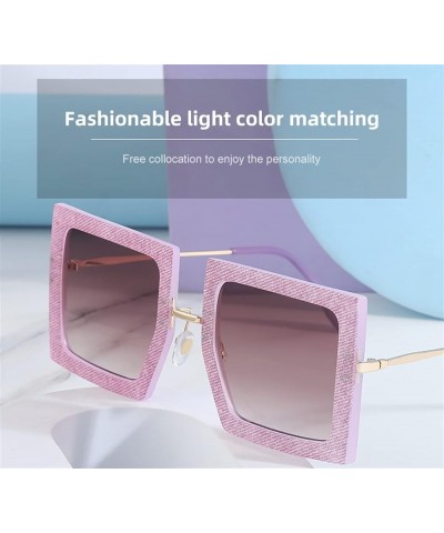 Retro Box Men and Women Street Sunglasses Outdoor Vacation Beach Glasses (Color : B, Size : Medium) Medium F $16.99 Designer