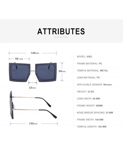 Retro Box Men and Women Street Sunglasses Outdoor Vacation Beach Glasses (Color : B, Size : Medium) Medium F $16.99 Designer