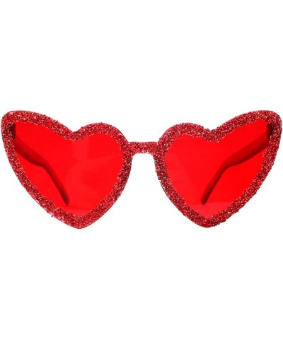 Heart Rhinestone Sunglasses for Women Rimless Lovely Candy Color Diamond Sun Glasses UV Protection bling Party Eyewear Red $1...