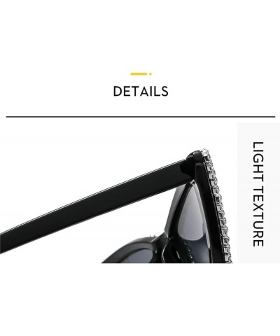 Small frame Sparkling Rectangular Rhinestones Sunglasses For Women Vintage Cat Eye Crystal Eyeglasses Frame Pink $10.29 Cat Eye