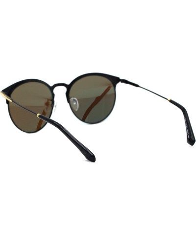 Womens CR39 Polarized Lens Designer Half Rim Hipster Sunglasses Black Blue Mirror $8.98 Designer