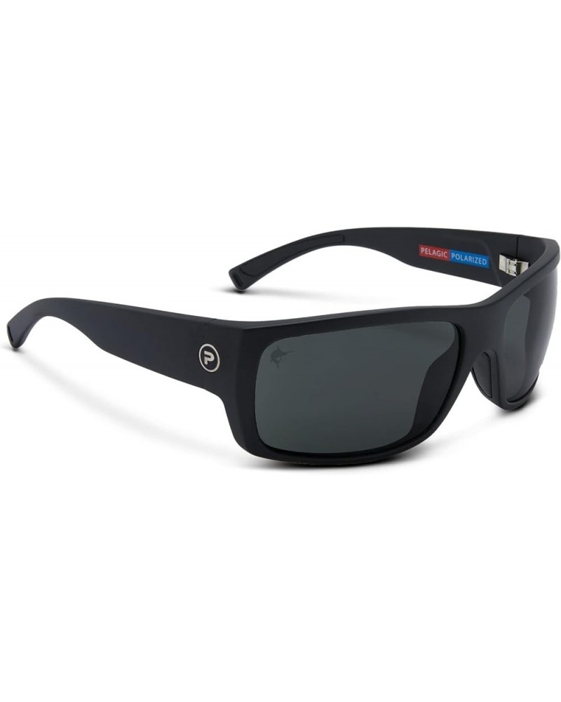 Fish Whistle - Polarized Mineral Glass Fishing Sunglasses Black - Grey $86.58 Shield