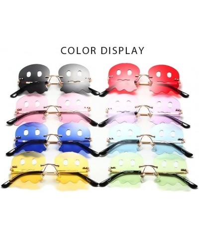 No Frame Weird Party Prom Sunglasses for Men and Women (Color : D, Size : 1) 1 B $12.97 Designer