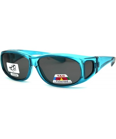 TAC Polarized Lens 55mm Fit Over Rectangular Sunglasses Teal $9.83 Rectangular