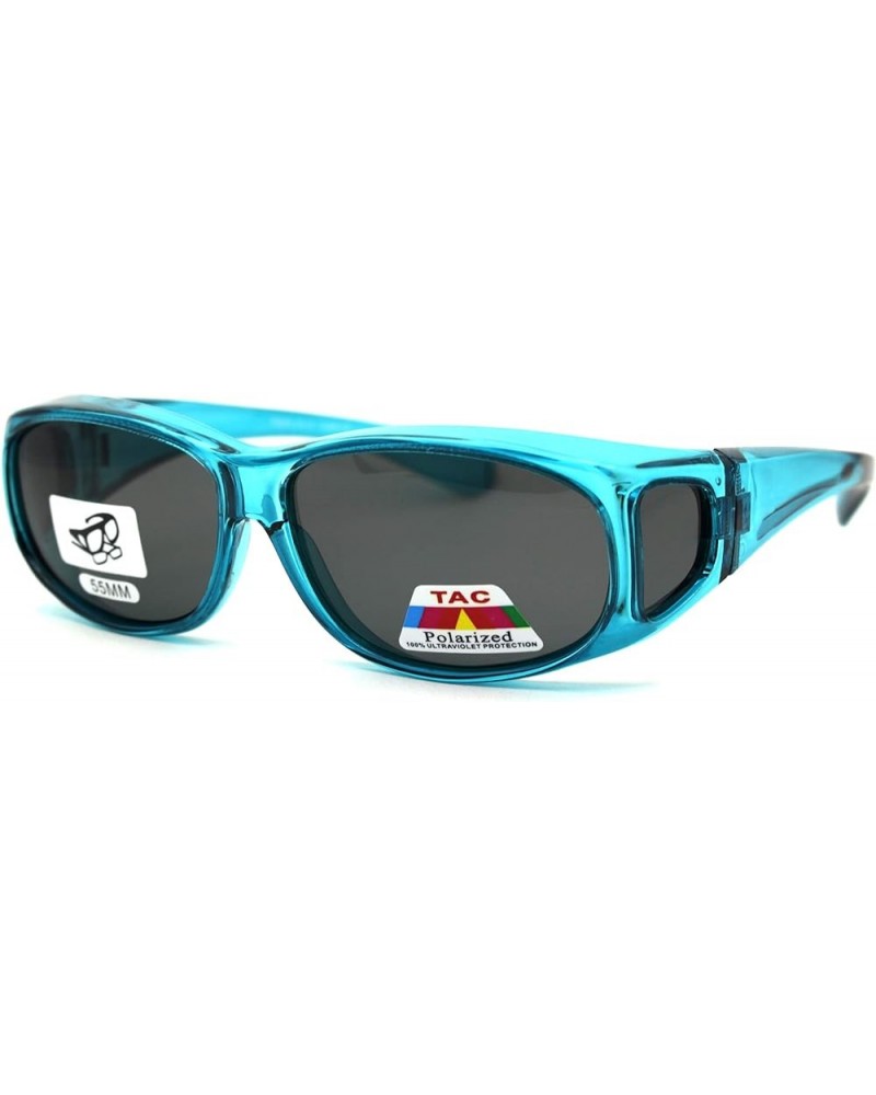 TAC Polarized Lens 55mm Fit Over Rectangular Sunglasses Teal $9.83 Rectangular