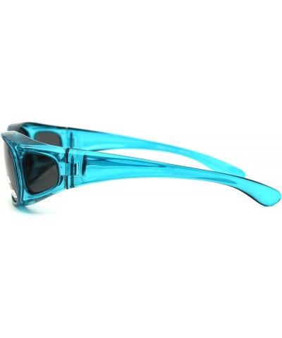 TAC Polarized Lens 55mm Fit Over Rectangular Sunglasses Teal $9.83 Rectangular