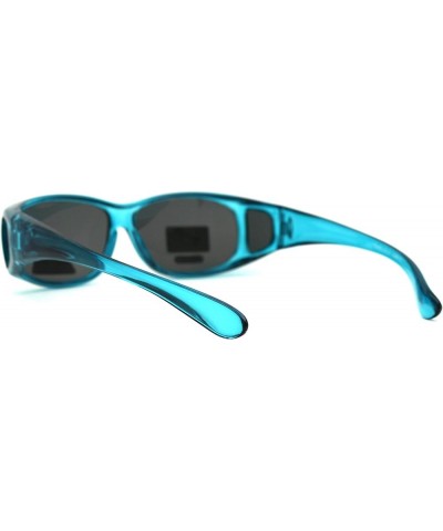 TAC Polarized Lens 55mm Fit Over Rectangular Sunglasses Teal $9.83 Rectangular