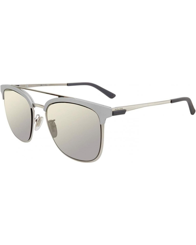 Silver Mirrored Square Men's Sunglasses SPL569V 579X 54 $43.58 Square