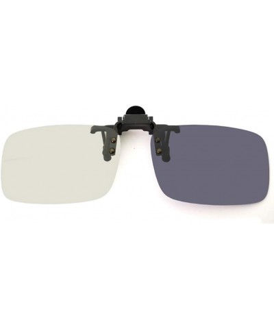 Photochromic Polarized Sunglasses Clip Men Black $8.40 Rimless