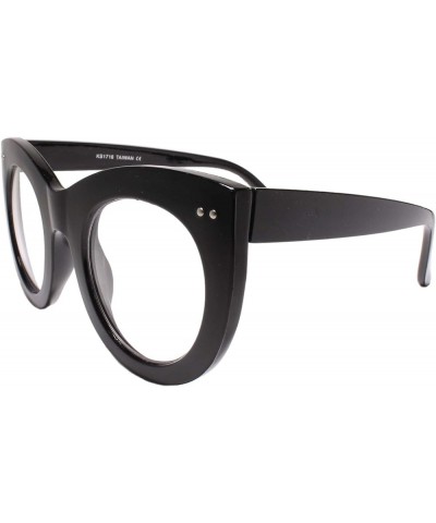 Womens Oversized Exaggerated Retro Cat Eye Clear Lens Eye Glasses Black $10.61 Cat Eye